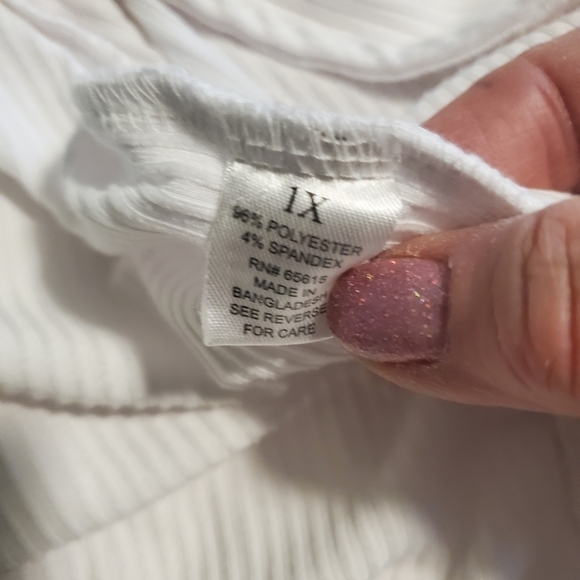 Splash White Lightweight Kimono Size 1X runs small - Picture 8 of 10